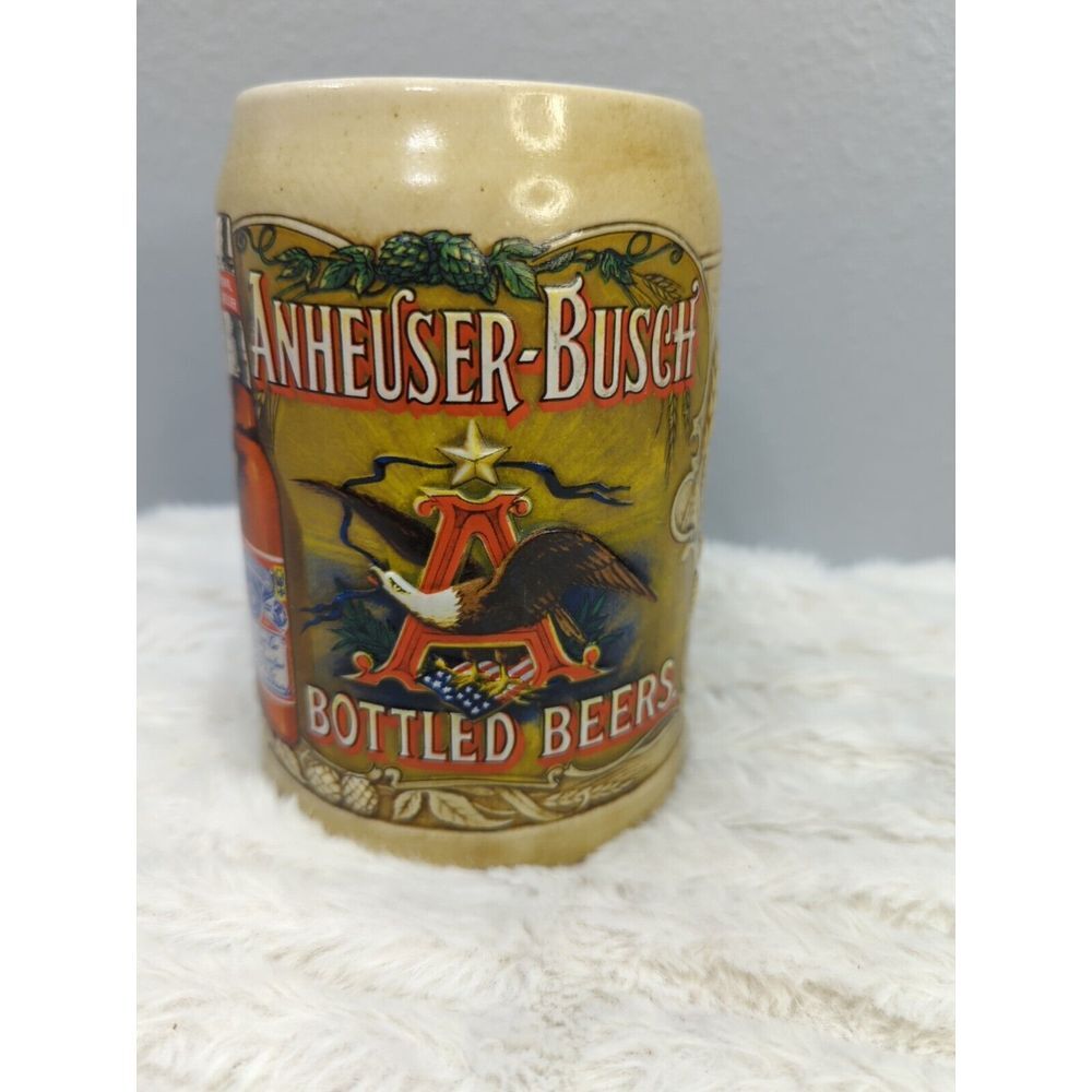 Anheuser-Busch Budweiser, Bald Eagle And American Flag Vintage 1991 Beer Stein